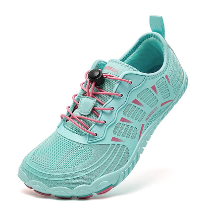HOBIBEAR Wide Toe Barefoot Sneaker Unisex Non Slip Outdoor Athletic Shoes Elastic Band Beach Sneakers