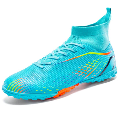 Herren-Fußballschuhe Herren-Rasen-Fußballschuhe, atmungsaktiv, weich, Outdoor-Fußballschuhe, Stollen, lange Spikes, bequeme Trainings- und Sportschuhe für Herren