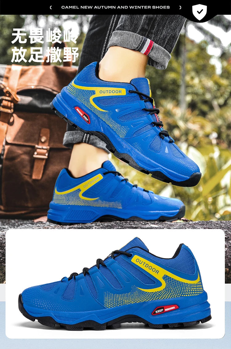 Scarpe da uomo per attività all'aperto - Scarpe da alpinismo antiscivolo da uomo - Calzature da viaggio, escursionismo e avventura - Sneaker casual alla moda