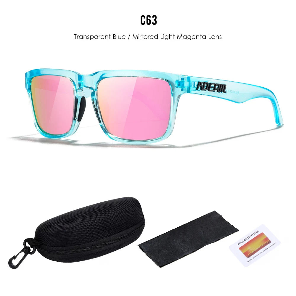 2025 Kdeam Polarized Sunglasses for Men Women Fashion Unisex Brand Trendy Outdoor Eyewear For Couple Mirror red lens