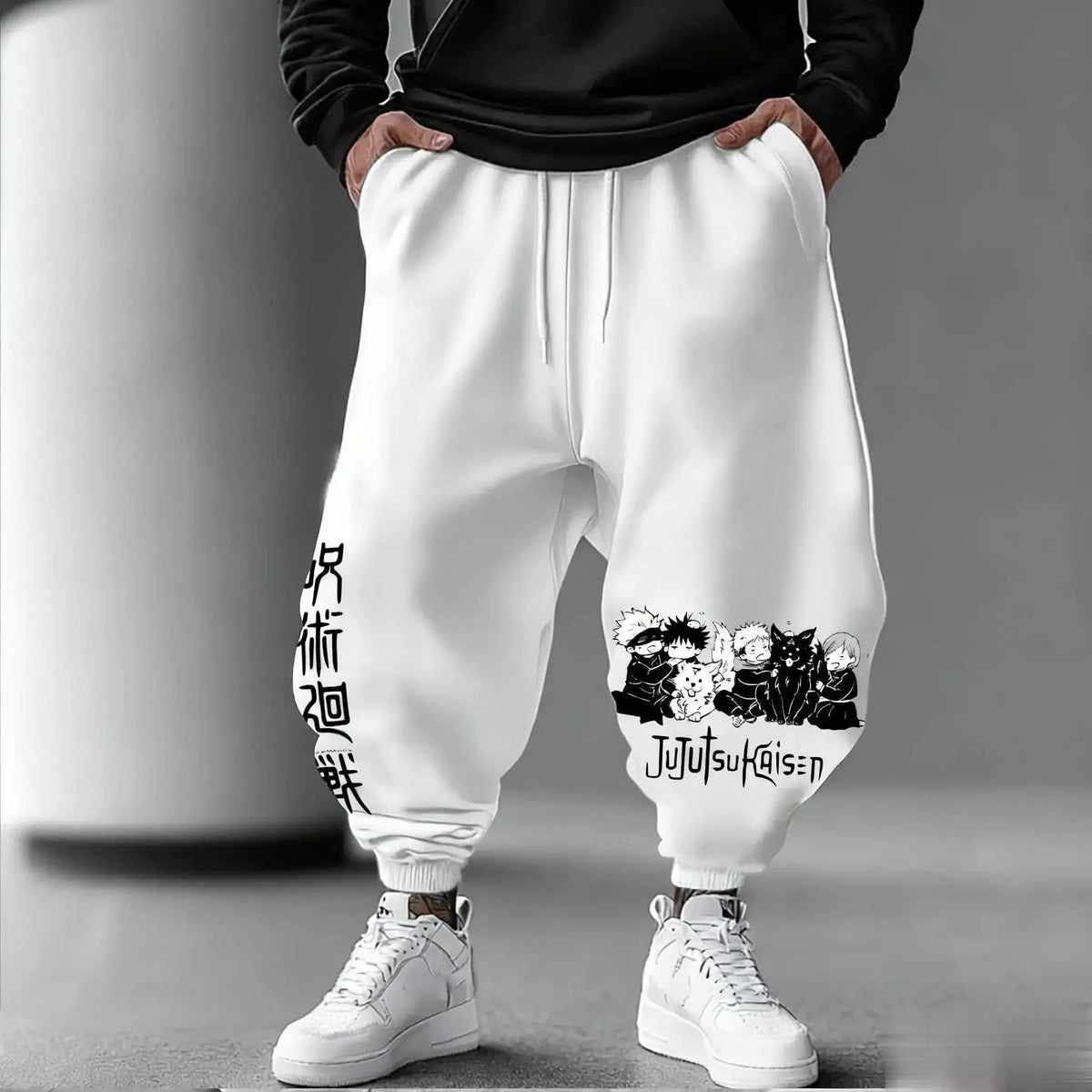 Jujutsu Kaisen Herren-Jogginghose, lockere Freizeit-Jogginghose, japanischer Anime-Print, Streetwear, Grafik-Hip-Hop-Hose, Y2K-Kleidung