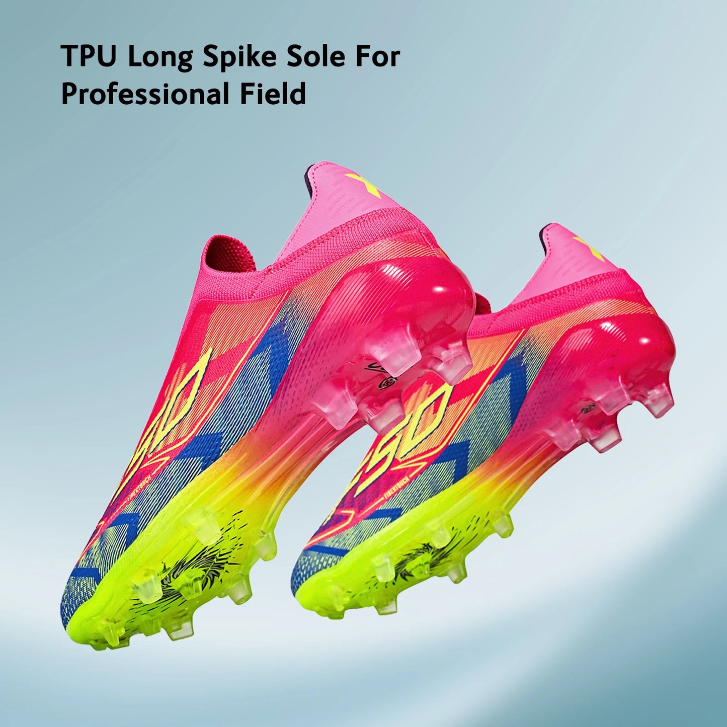 AG/FG Firm Ground Soccer Cleats for Men Women Kids Youth PU Fabric Rubber Sole Non-Slip Wear-Resistant Training Boots