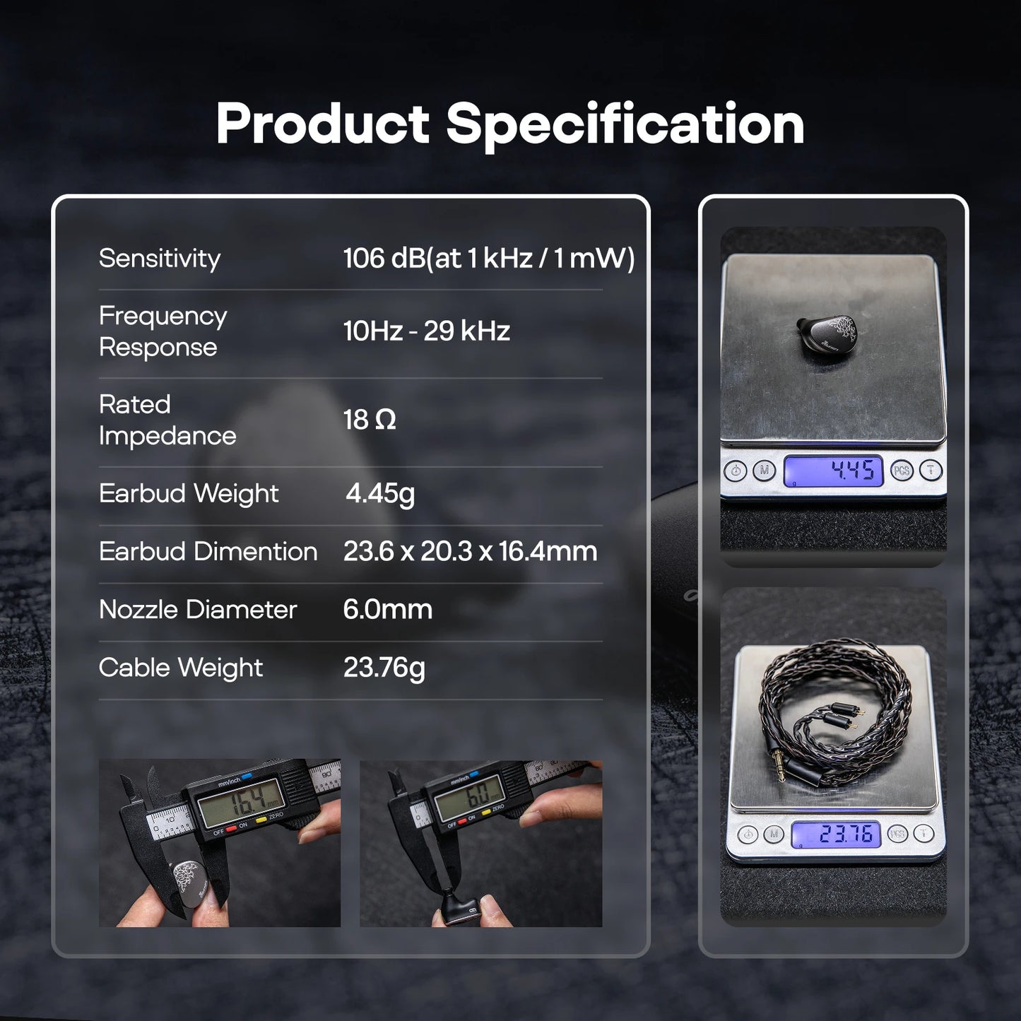 Linsoul Kiwi Ears Cadenza II IEM HiFi-Kopfhörer mit 10mm-Titan-Dynamiktreiber, KARS 2.0 und abnehmbarem Kabel