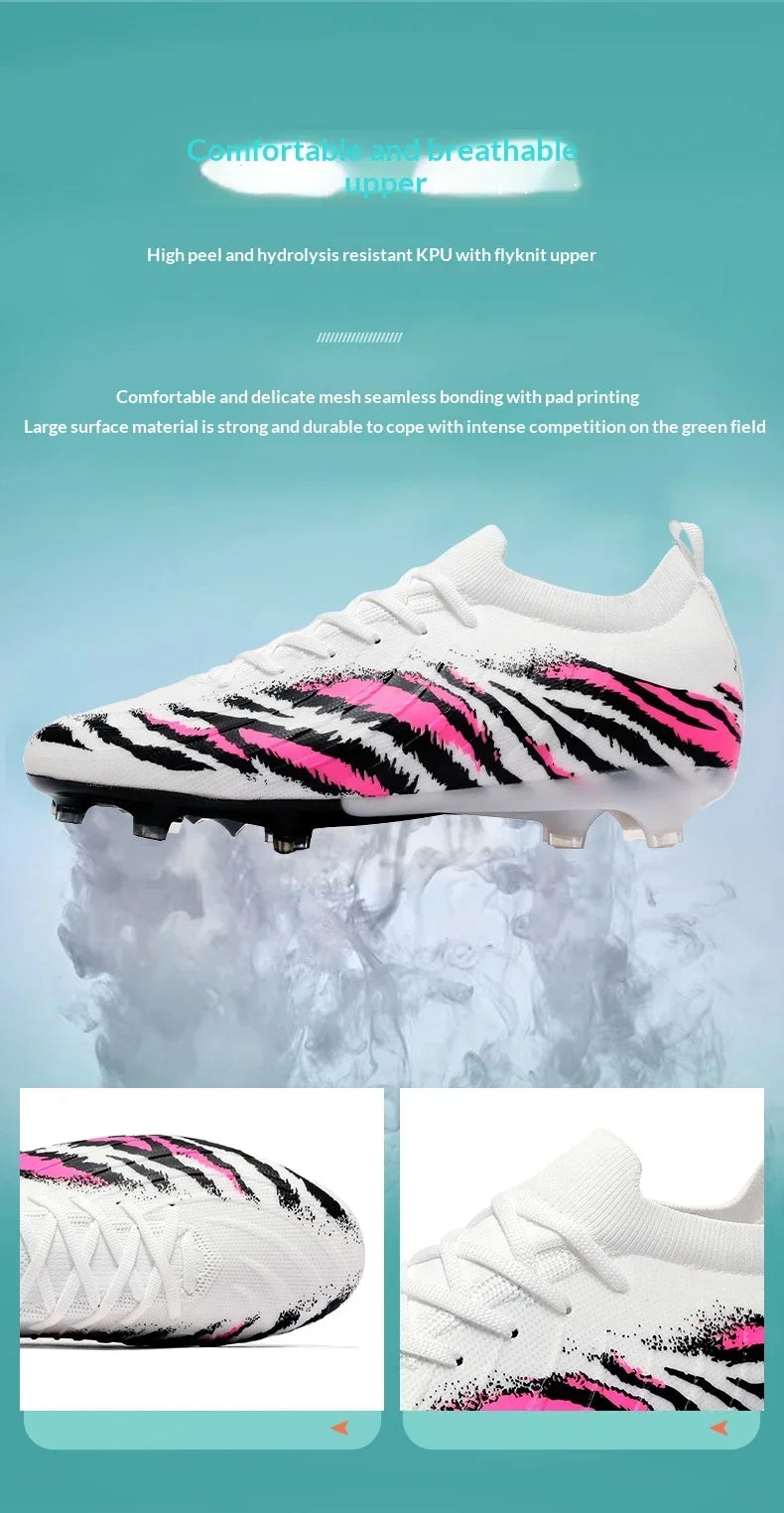 Chuteiras de futebol para homem, sapatos desportivos de futebol, para jogos, unissexo, ultraleves, confortáveis, antiderrapantes, para exterior, para relva, para adultos, de alta qualidade