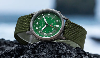 BERNY Titanium Watches for Men Classic Men's Field Watch Easy Read Outdoor Quartz Wristwatch Super Luminous Sapphire 5ATM