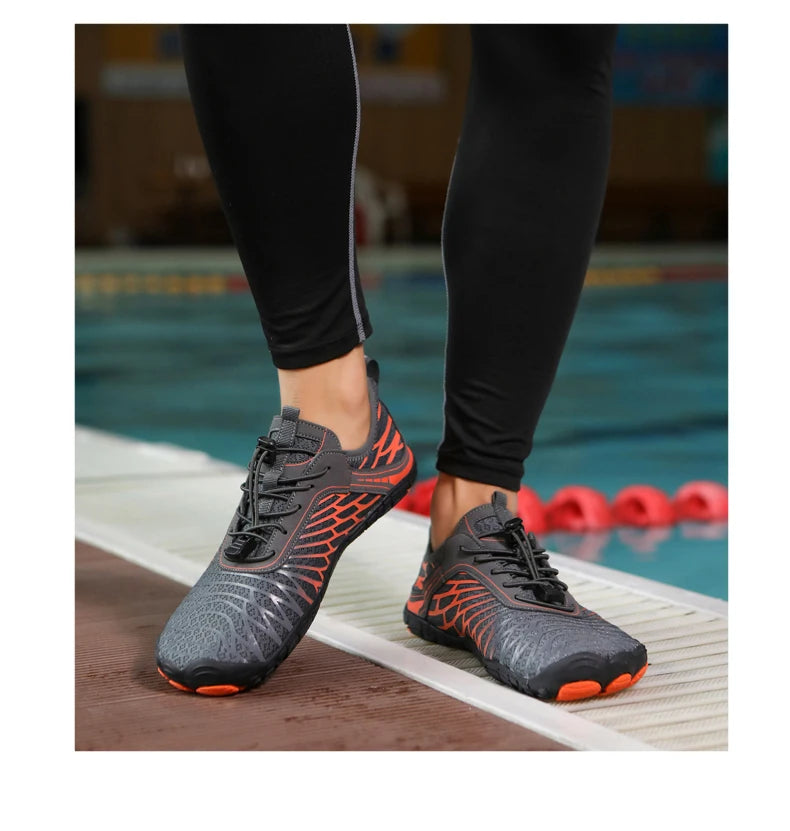 Men Water Shoes Women Beach Barefoot Aqua Shoes Quick Dry Swimming Wading Sports Sneakers Upstream Boating Fishing Surf Sneakers
