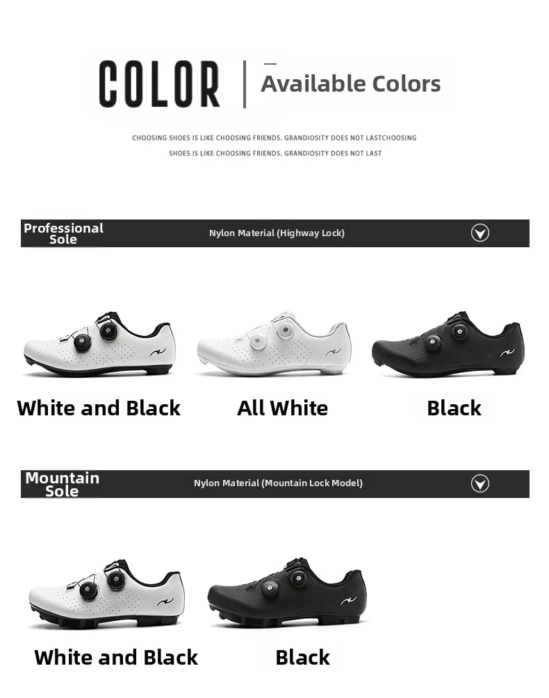 Competition Cycling Sports Shoes Road Bicycle Shoes Unisex Breathable Self-Locking Racing Cycling Shoes