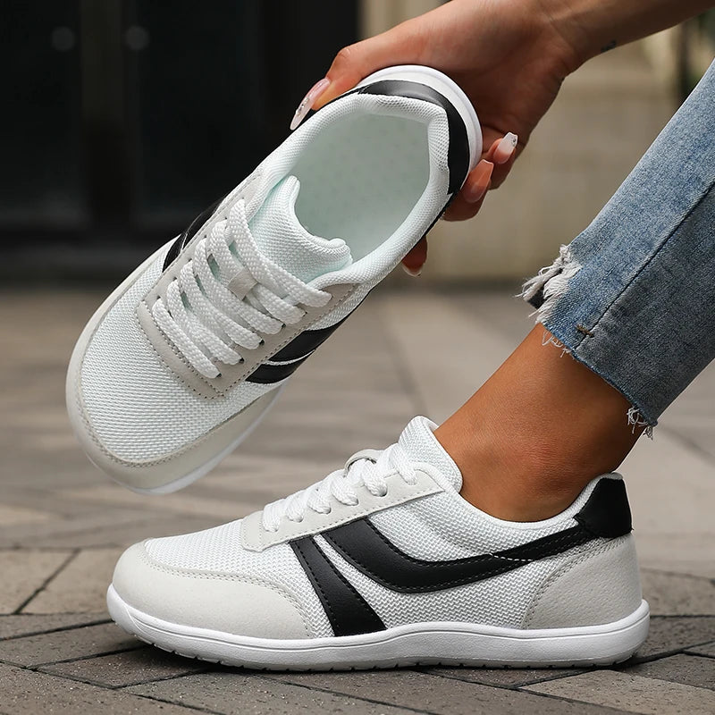 Women's Shoes Sneakers Wide Toe Barefoot Casual Wide Last Fashionable Canvas Black Flat Board Shoes Breathable Mesh Men's Shoes