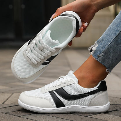 Women's Shoes Sneakers Wide Toe Barefoot Casual Wide Last Fashionable Canvas Black Flat Board Shoes Breathable Mesh Men's Shoes