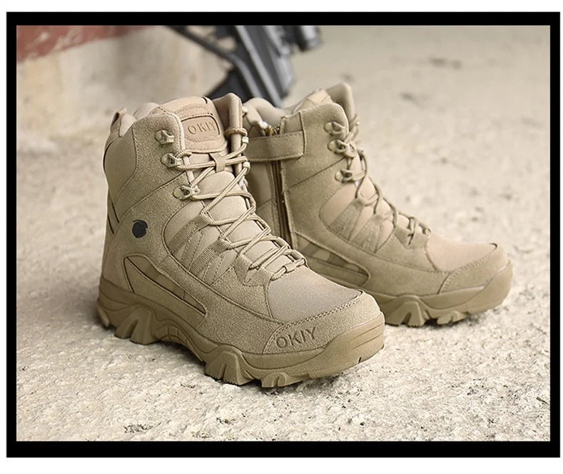 Men Tactical Boots Boots Men Desert Waterproof Work Safety Shoes Hiking Shoes Ankle Men Outdoor Boots
