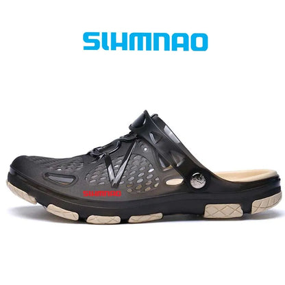 Men's Summer Outdoor Fishing Shoes, Anti Slip Lightweight Casual Beach Sandals, Durable Thick Soled Shoes for Home Use
