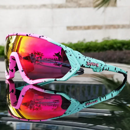 Kapvoe Herren-Marken-Angelbrille, Mountainbike- und Radfahrbrille, Damen-Rennradbrille, Fahrradbrille, Radsportbrille, Oculos Ciclismo