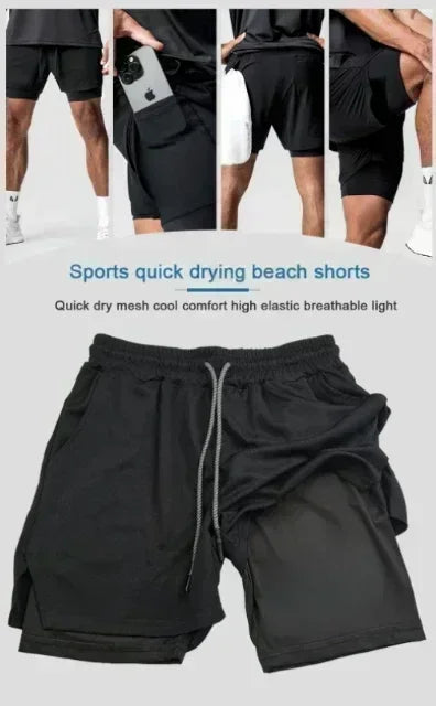 Dragon Ball GOKU Vegeta Anime Printed Double Layer Shorts 2025 American Summer Men's and Women's Fashion Sports Shorts