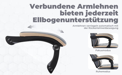 WOTSTA Gaming-Stuhl mit Fußstütze, ergonomischer Gamer-Stuhl mit Lendenkissen, Kopfstütze und höhenverstellbarem Computerstuhl