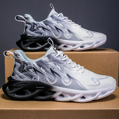 Men Running Shoes Breathable Mesh Sports Shoes Cushion Casual Sneakers Lightweight Comfortable Tennis Shoes Athletic Footwear