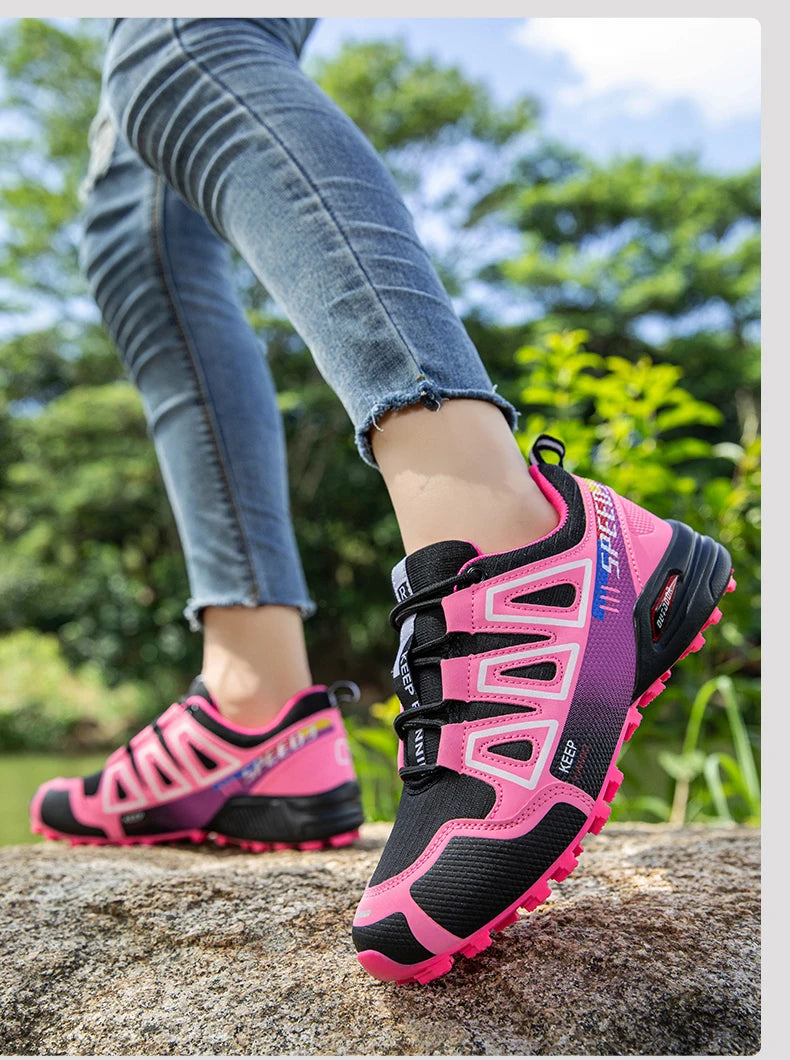Men's Hiking Shoes Outdoor Sports Lace-Up Hiking Shoes Women's Hiking Sports Non-slip Hunting Tactical Sports Shoes