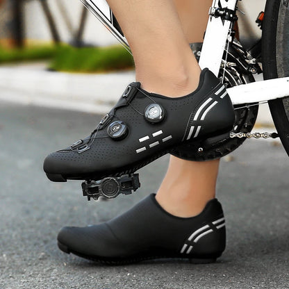 Scarpe da ciclismo di alta qualità da uomo SPD autobloccanti per bici da corsa, scarpe sportive da donna MTB da montagna antiscivolo 36-47