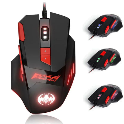 USB Wired Mouse Professional Gaming Mouse 6800DPI Macro Definition D Aggravated Computer Mouse for CF LOL