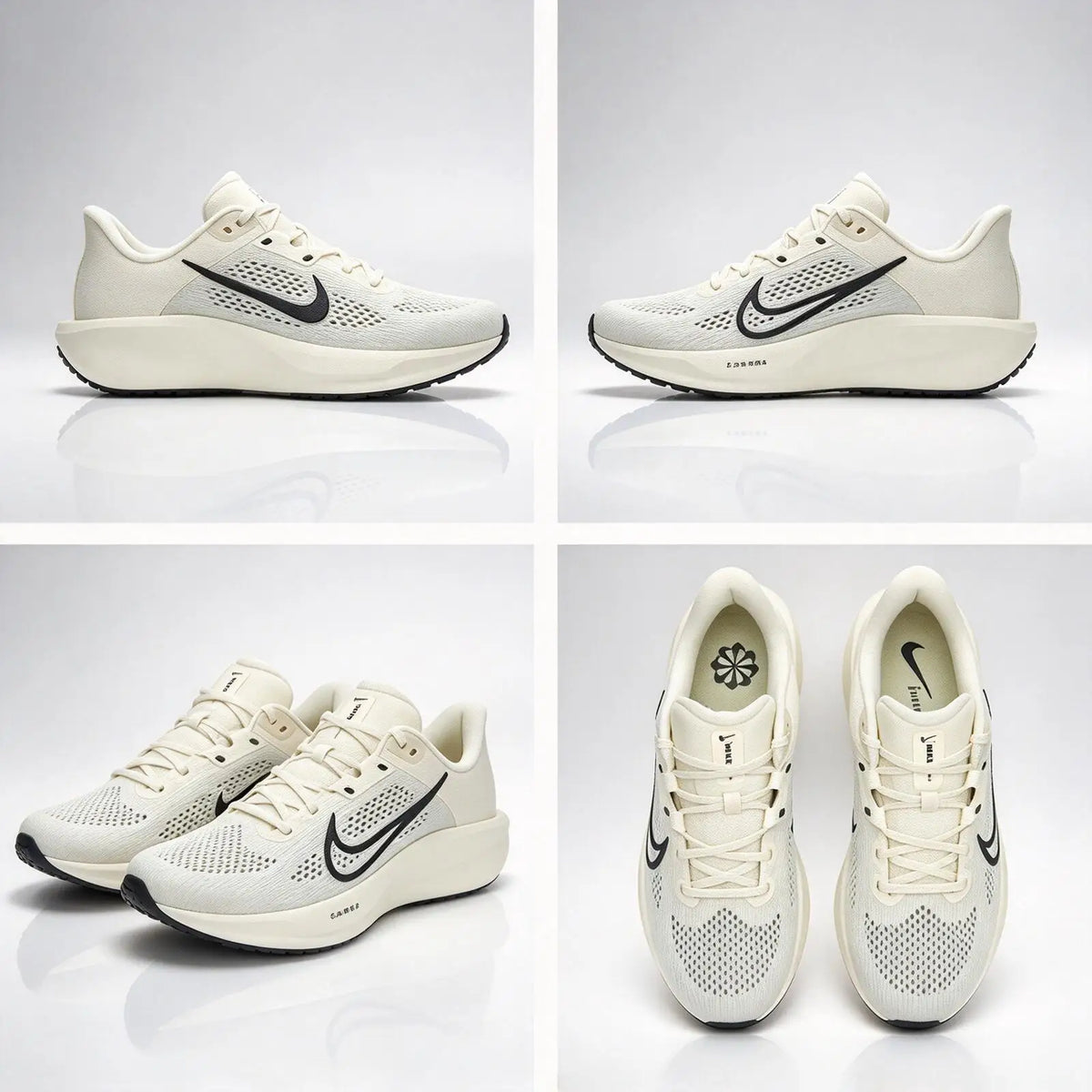 NIKE QUEST 6 FD6033-001, chaussures de course pour hommes authentiques, à semelle épaisse, légères, résistantes à l'usure, respirantes et à tige basse.