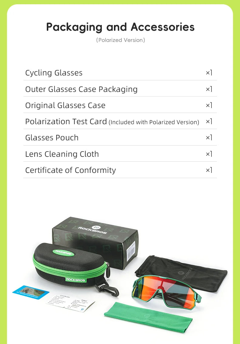 ROCKBROS Occhiali da ciclismo polarizzati fotocromatici per bambini con protezione UV400 Occhiali da sole per sport all'aperto Occhiali da bicicletta MTB per bambini