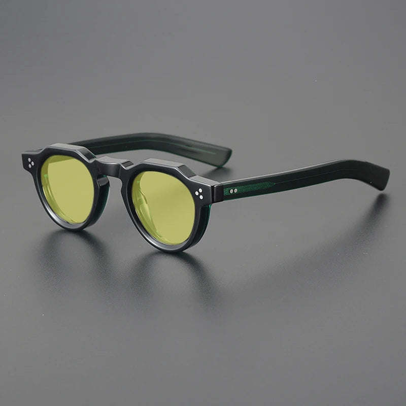 Vintage Polarized Acetate Sunglasses Men Quality Retro Designer Small Sunglasses Women UV400 Handmade Luxury Brand Eyewear
