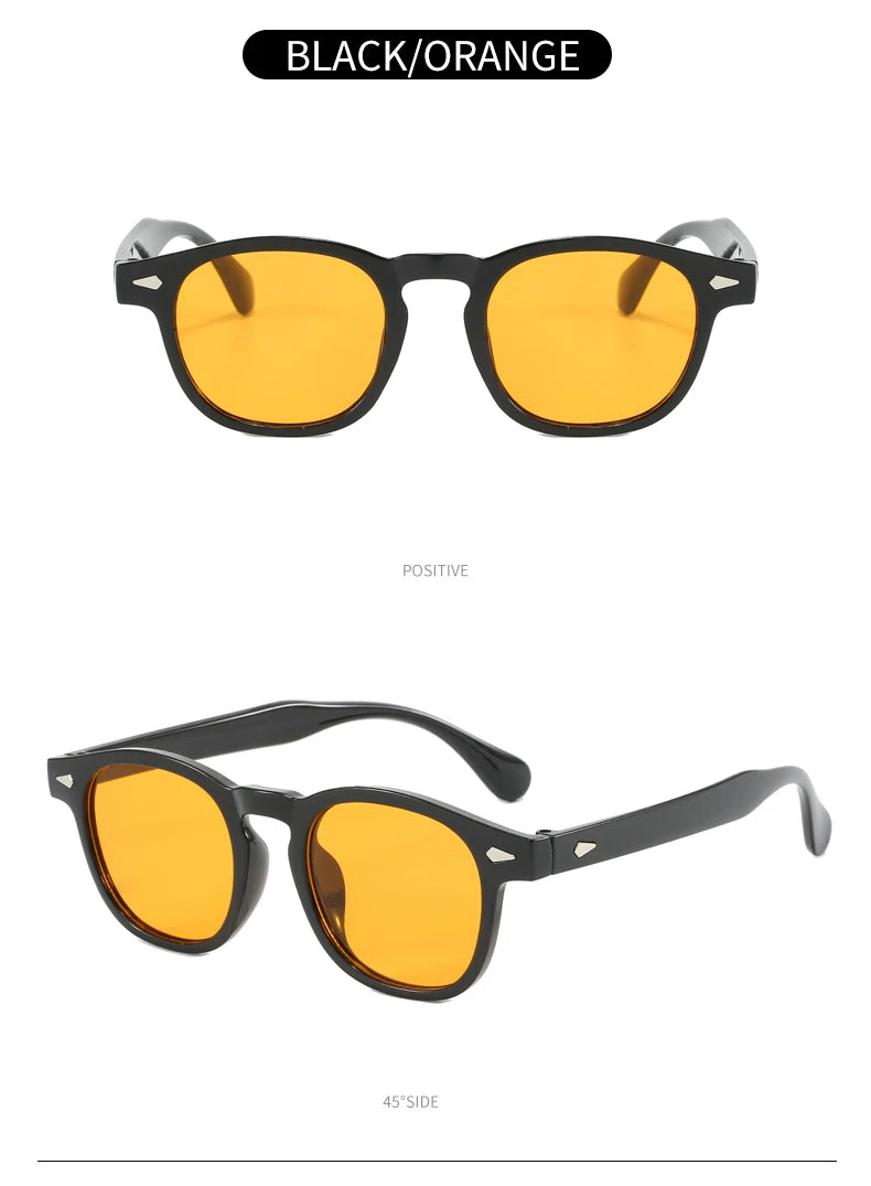 Vintage Oval Classic 4 Small Ding Stylish Decorative Sunglasses for Men and Women