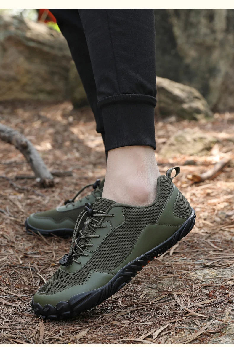 Męskie buty turystyczne typu „barefoot” – oddychające buty sportowe do aktywności na świeżym powietrzu, buty wspinaczkowe, buty trekkingowe, antypoślizgowe, wygodne, męskie buty codzienne do biegania