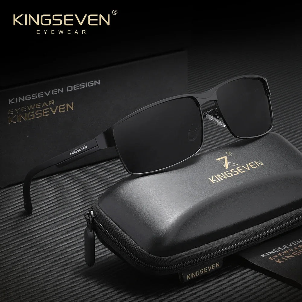 KINGSEVEN Luxury Classical Vintage Unisex Polarized Sunglasses Outdoor Sports Protective Anti-Glare Trendy Driving Eyewear