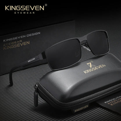 KINGSEVEN Luxury Classical Vintage Unisex Polarized Sunglasses Outdoor Sports Protective Anti-Glare Trendy Driving Eyewear