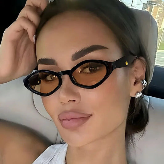 Vintage Cat Eye Sunglasses Women Men 2025 Brand Designer Fashion Goggle Sun Glasses Female Trends Shades Outside Eyewear UV400