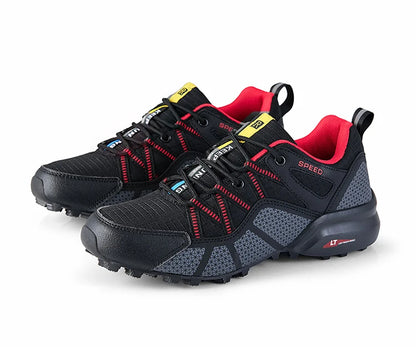 Scarpe da trekking da uomo all-terrain, scarpe sportive outdoor in mesh traspirante, antiscivolo e resistenti all’usura, scarpe da trekking e ciclismo outdoor
