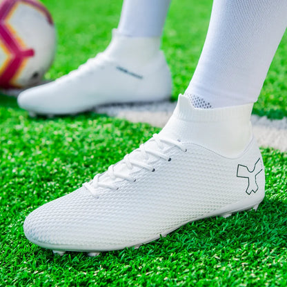 New Unisex Long Spike Football Boots Men Broken Nail Soccer Shoes AG/TF Training Soccer Cleats Sneakers Non-Slip Ankle Shoes