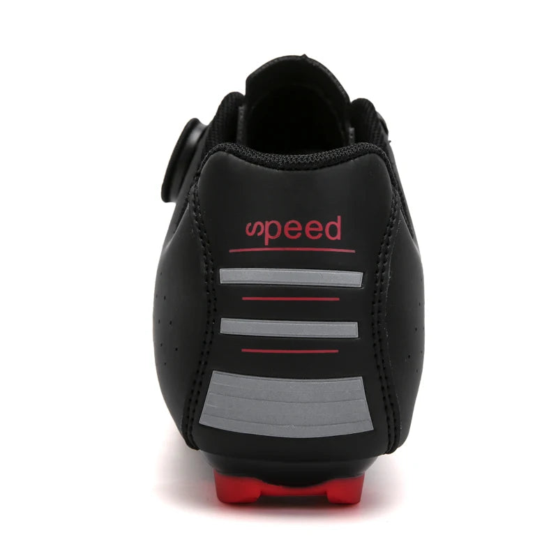 Scarpe da ciclismo professionali con suola in gomma, fibbia a bottone, scarpe da MTB da donna senza chiusura, scarpe da ciclismo indoor da uomo, scarpe da ciclismo cross-country