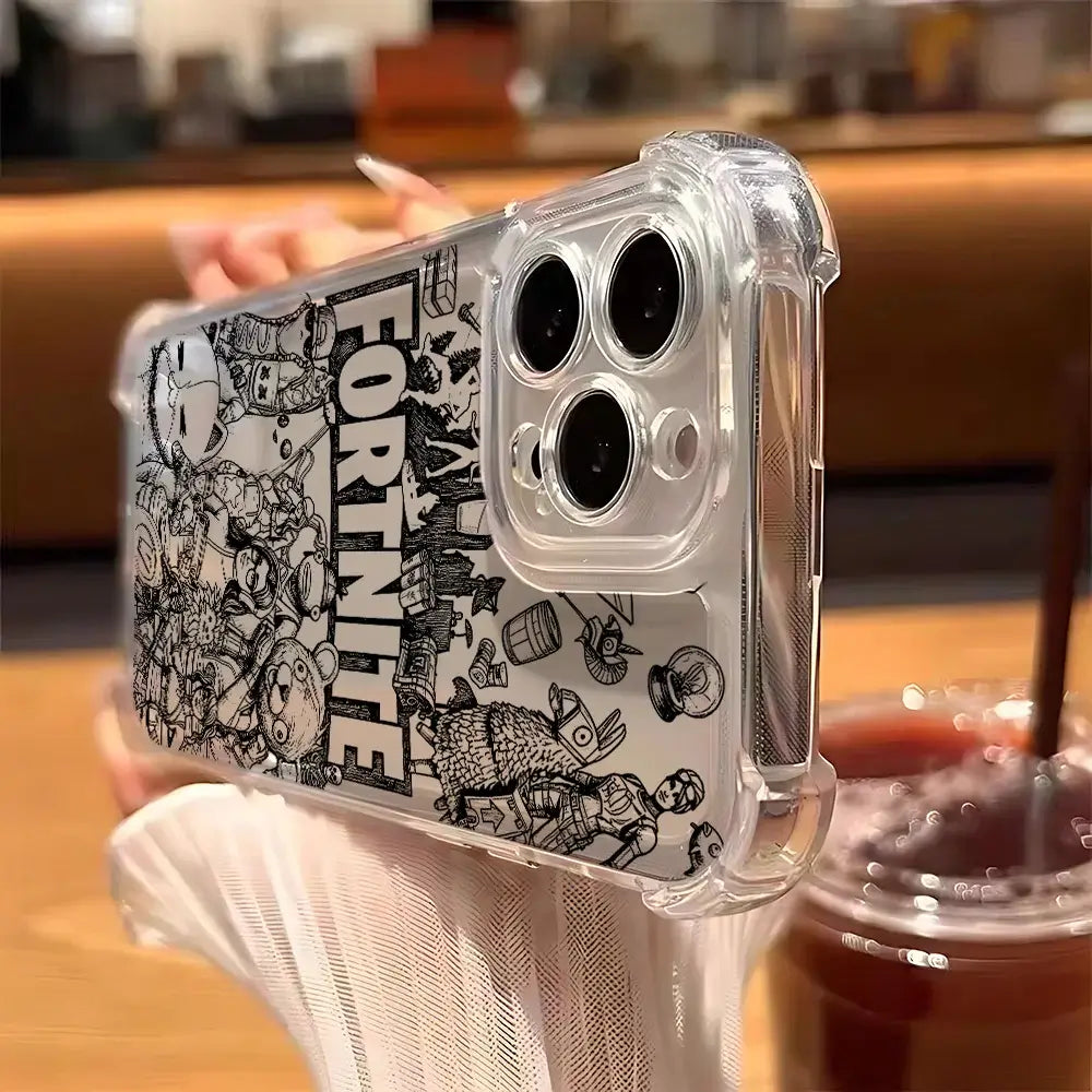 Game Fortnite Phone Case For Samsung Galaxy S26 S25 S24 S23 S22 S21 S20 Edge FE Ultra Plus 4G 5G Anti Fall Clear TPU Cover