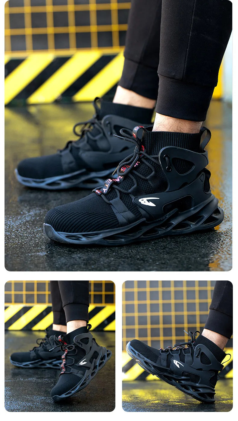 Chaussures de sécurité à boucle indécontractée pour hommes, bottes de travail pour hommes, chaussures Parker en acier, baskets de travail anti-crevaison, chaussures de travail pour adultes, 2026