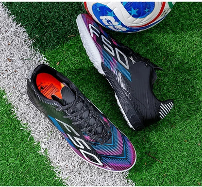 Nouvelles chaussures de football pour hommes, chaussures d'entraînement, baskets de match, chaussures de football pour terrain en herbe, chaussures de sport professionnelles antidérapantes, ultra-légères, unisexes.