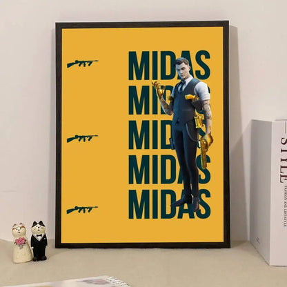 Poster de Jogo F-Fortnite Surpresa — Decoração de Casa, Quadro de Parede para Escritório e Sala de Estar