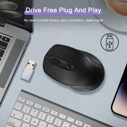 Bluetooth-Compatible Wireless Mouse 2.4G Rechargeable Wireless Computer Mouse USB Silent Gamer Mice for PC Laptop Macbook Tablet