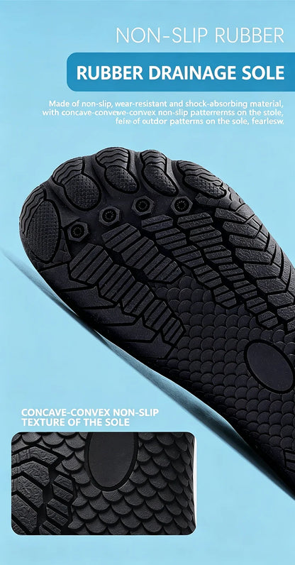 Unisex Wide Toe Barefoot Water Shoes Quick Dry Breathable Soft Sole Beach Aqua Shoes Lightweight Swimming Water Sports Sneakers