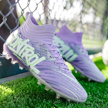 New Men Football Boots Cleats Sneakers High-top High-quality Soccer Shoes Non-Slip Futsal Grass Match Indoor Hot-selling FG/TF