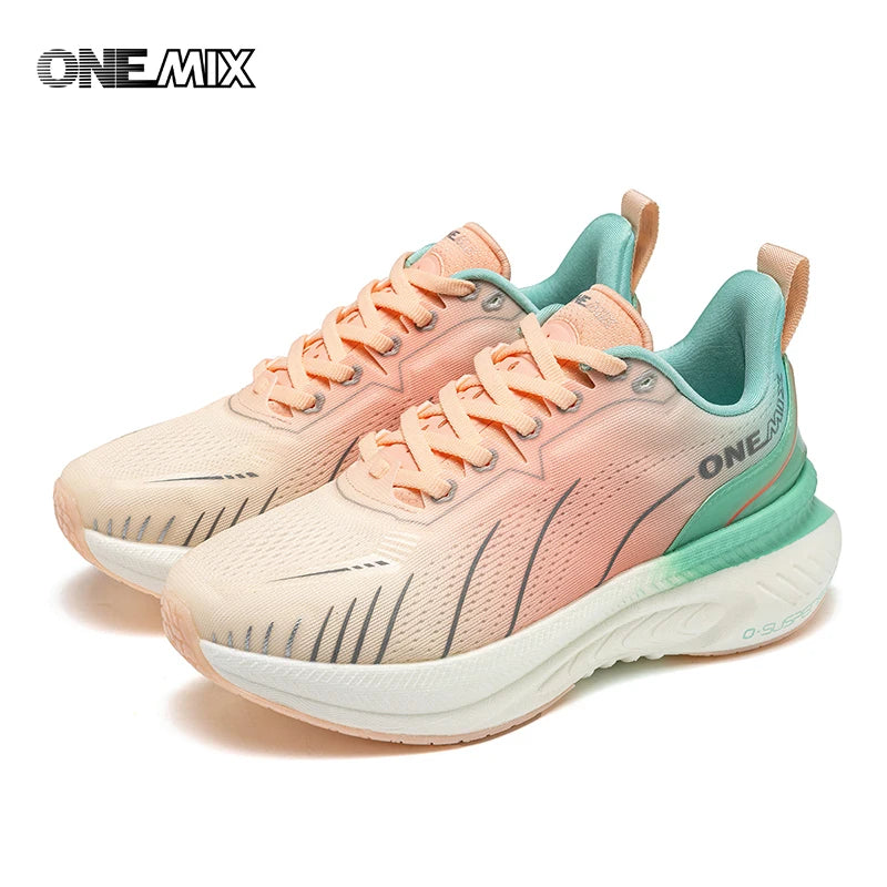 ONEMIX Sneakers da donna, scarpe da corsa traspiranti nere per donna, di marca, spedizione gratuita, scarpe sportive rosa alla moda con ammortizzazione