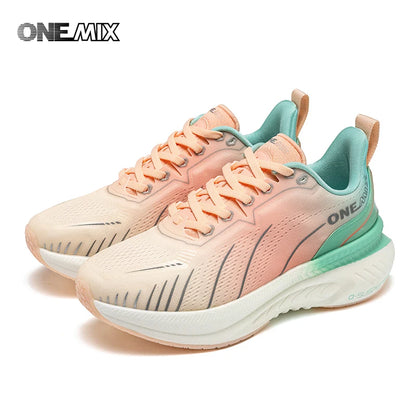 ONEMIX Sneakers da donna, scarpe da corsa traspiranti nere per donna, di marca, spedizione gratuita, scarpe sportive rosa alla moda con ammortizzazione