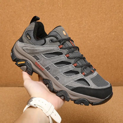 HIKEUP: Zapatillas de senderismo para hombre, de diseño, para escalada y trekking, de cuero, para deportes al aire libre, trabajo y carrera.