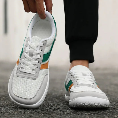 Zapatillas de hombre de puntera ancha, de moda, con suela blanda y horma ancha, calzado informal para exterior, unisex, de malla, tipo «barefoot», tenis de hombre