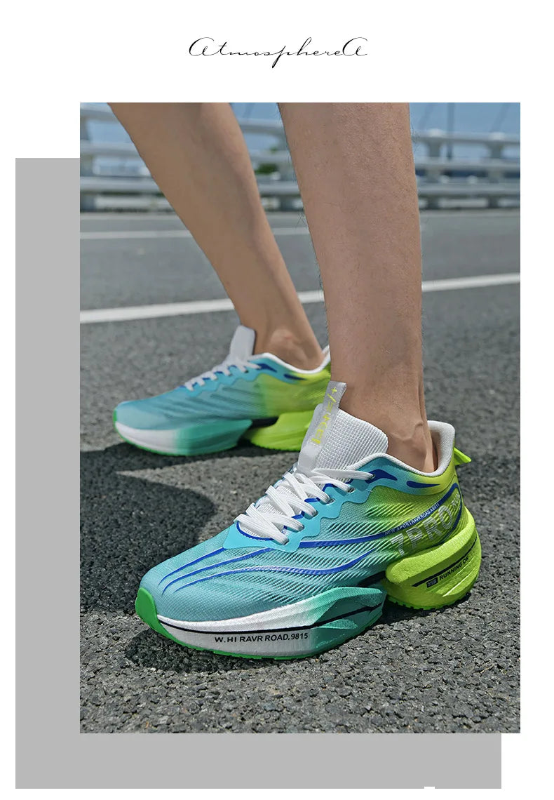 NEW Sports Running Shoes Men Marathon Breathable Comfortable Women Athletic Training Outdoor Sneakers Air Cushion Carbon Plate