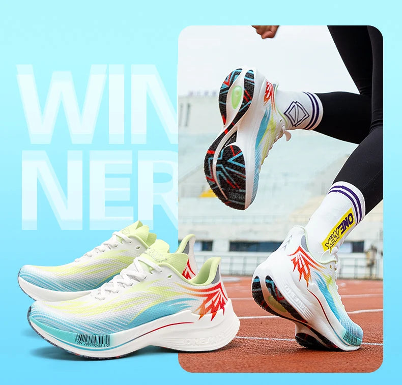 ONEMIX 2025 Scarpe sportive da running uomo donna con piastra in carbonio, traspiranti, ammortizzate, antiscivolo, PB, leggere, a rimbalzo