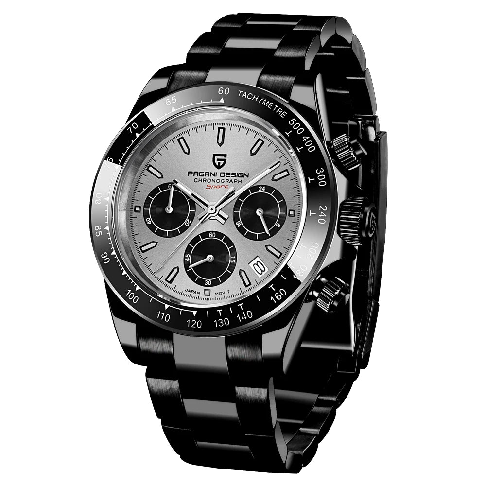 PAGANI DESIGN – Nouvelle montre pour homme, modèle de luxe à quartz en or rose, chronographe sportif étanche jusqu'à 100 m