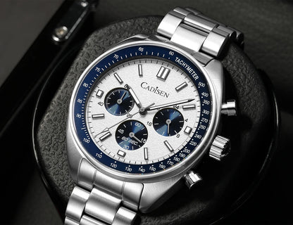 CADISEN 2024 New Men Watches Quartz Business Watches Japan VD53 Mens Clock Top Brand Luxury Watch Men Chronograph Watch for Men