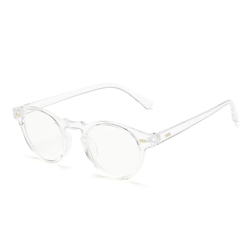 Small Round Sunglasses Men Women Vintage Brand Black Leopard Green TransGrey Shades AntiBlue Light Glasses Trendy Clear Eyewear