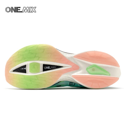 ONEMIX Neue Marathon-Laufschuhe mit Nylon-Carbonplatte, stoßdämpfende Profi-Rennschuhe mit stabiler Unterstützung, ultraleichte Rebound-Sneaker
